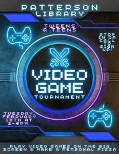 Video Game Tournament for Teen & Tweens